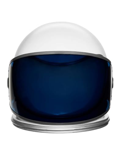 White astronaut costume helmet with tinted visor