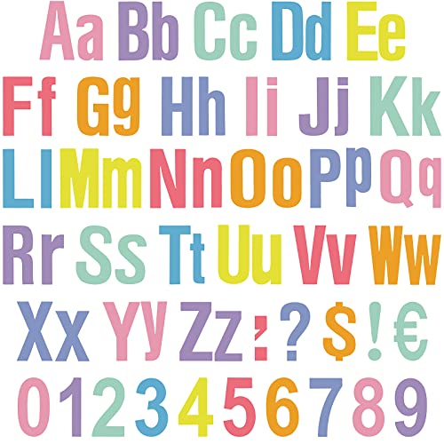 A pastel macaron set of five-inch cutout letters and numbers