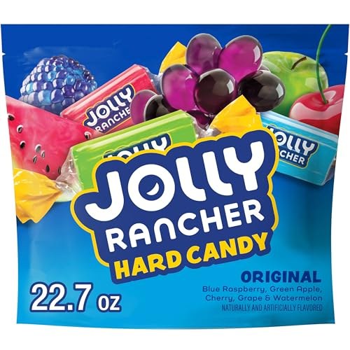 Bag of individually wrapped Jolly Rancher hard candies in assorted fruit flavors