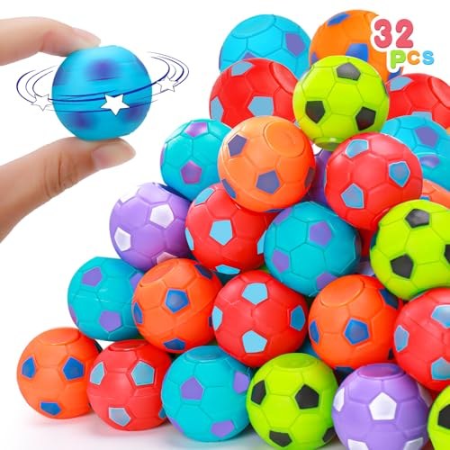 Fidget spinners shaped like miniature soccer balls