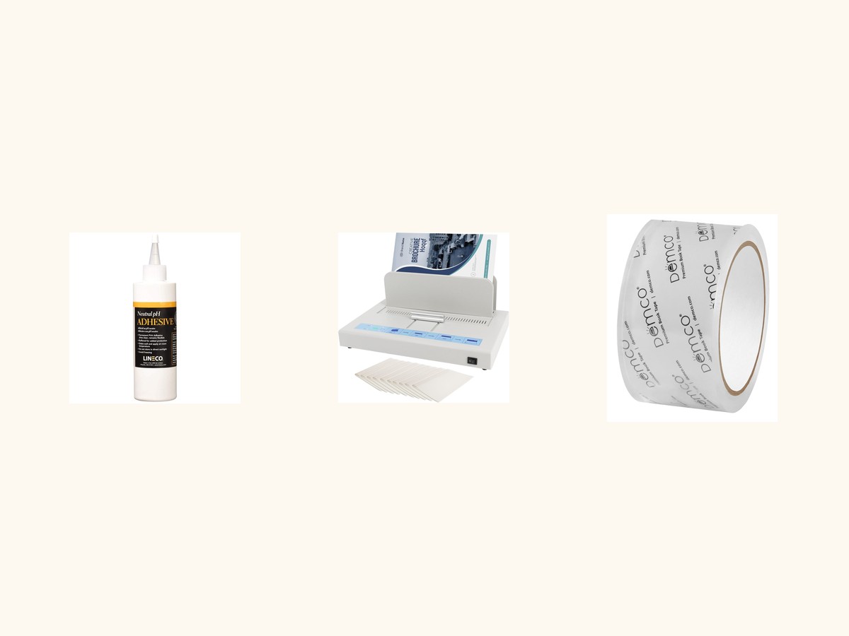 Book repair essentials collage