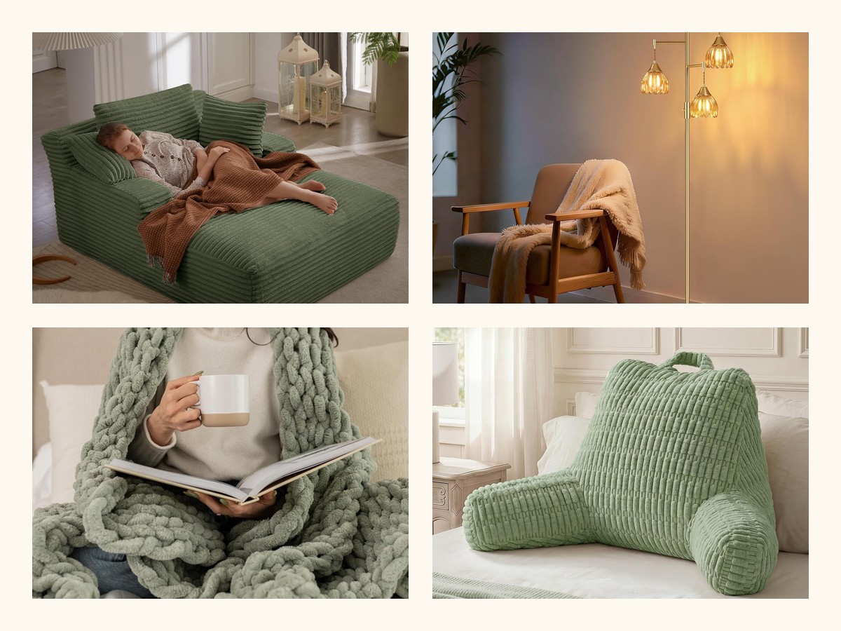 12 Cozy Reading Nook Essentials collage