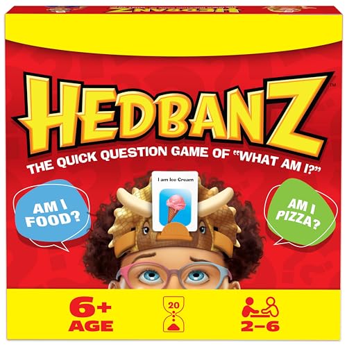 Hedbanz game with adjustable headbands and illustrated picture cards