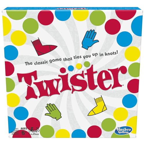 Twister game mat with colored dots and its spinner board