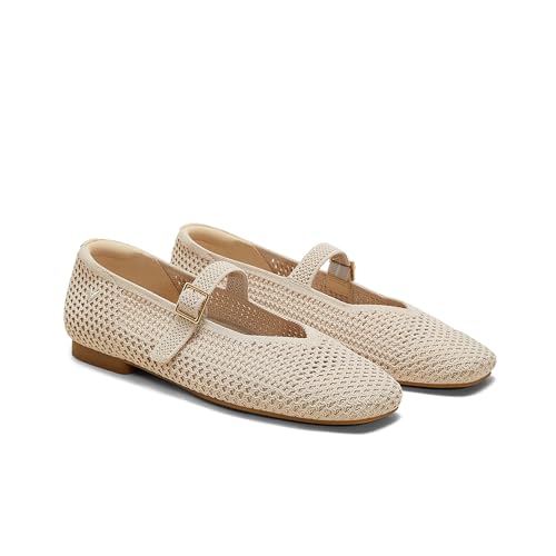 VIVAIA Margot Mary Jane in cream mesh