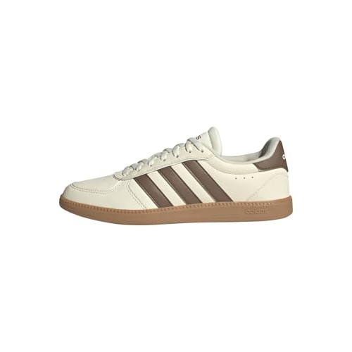 adidas Breaknet Sleek in cream with soft brown stripes