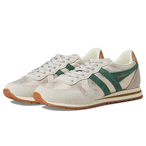 Gola Daytona Blaze in cream suede with green