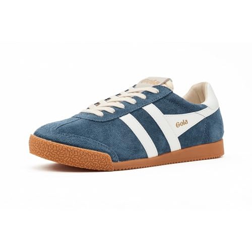 Gola Elan in blue suede with a white stripe