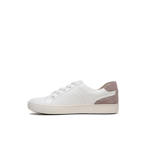 Naturalizer Morrison in white leather with a mauve heel