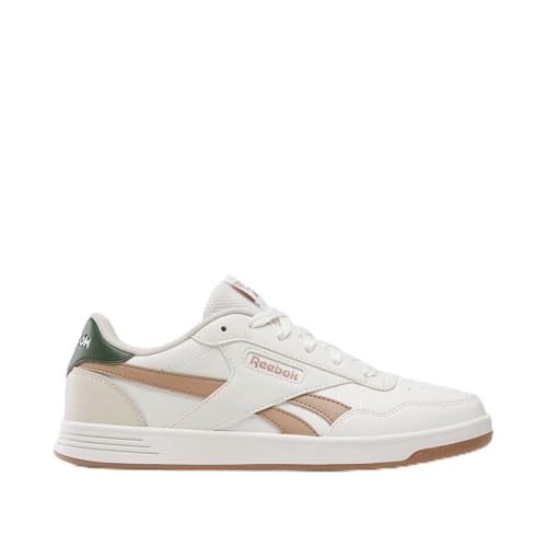 Reebok Court Advance in white with a rose accent